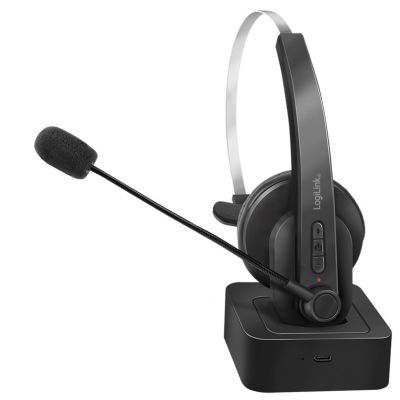 9. LogiLink BT0059 Headphones/Headset Wireless Headband Office/Call Center Bluetooth Charging Stand Black