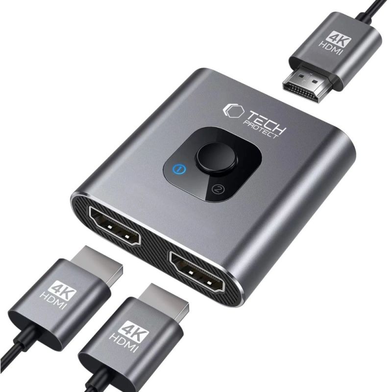 2. Tech-Protect HB07 HUB Adapter 2in1 HDMI 4K 60HZ - gray