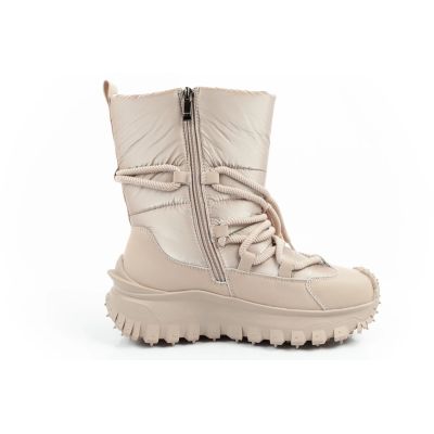 4. Lee Cooper women's winter trekking sports shoes, insulated, beige, natural leather