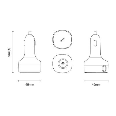 24. Baseus Enjoyment 2in1 car charger 30W black (CGTX000001)