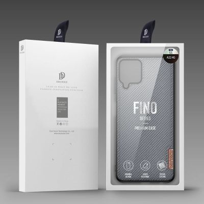 5. Dux Ducis Fino case covered with nylon material for Samsung Galaxy A22 4G gray