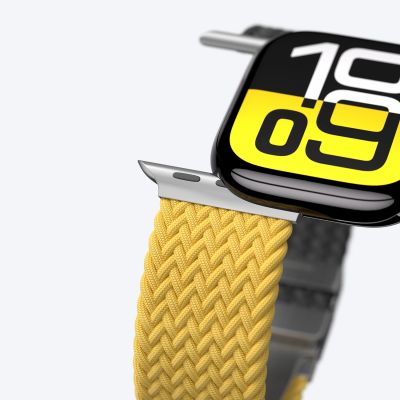 6. Set of 2 AmazingThing Blend Band for Apple Watch 45/46/49mm - Yellow-Black/Black