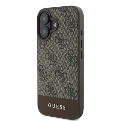 2. Guess 4G Bottom Stripe Case for iPhone 16 Plus 6.7" - Brown