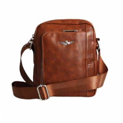 2. Aeronautica Militare Sling Bag Brown - AM-1182