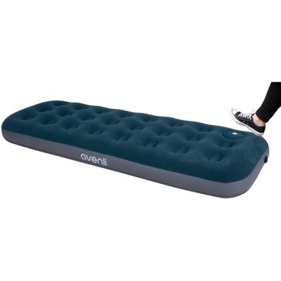 34. FLOCKED MATTRESS FOR 1-PERSON WITH BUILT-IN FOOT PUMP 191x73x22CM 24130
