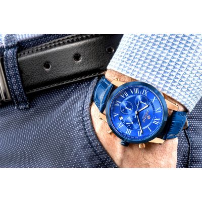 4. Giewont Chronograph Sapphire Copper Blue Men's Watch GW6260-A5