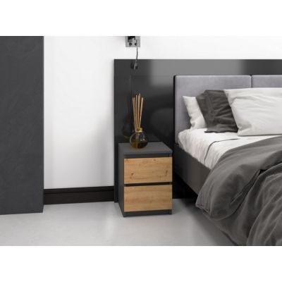 4. Bedside table M2 30x30xH40 anthracite/artisan