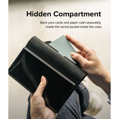 10. Ringke Folio Signature Flip Leather Case for Samsung Galaxy S22 + (S22 Plus) Black (FSS118R262)