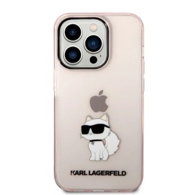 3. Karl Lagerfeld Ikonik Choupette case for iPhone 14 Pro Max - pink