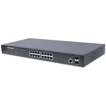 Intellinet 561198 Network Links Managed L2+ Gigabit Ethernet (10/100/1000) PoE Support 1U Black