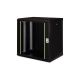 32. Unique 19" 12U wall-mounted network cabinet 600x450, glass door, black, undivided, assembled, 100kg