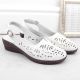 6. Comfortable women's leather sandals with openwork white T.Sokolski L26-27