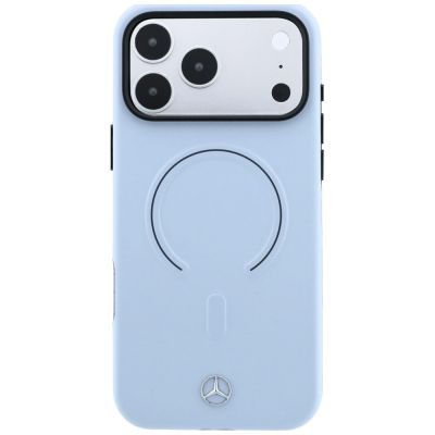 3. Mercedes Leather 3D MagSafe Case for iPhone 18 Pro Max / 17 Pro Max - Blue