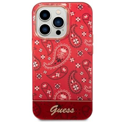 3. Guess GUHCP14LHGBNHR iPhone 14 Pro 6.1" red/red hardcase Bandana Paisley
