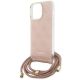 5. Guess Crossbody Cord 4G Print case for iPhone 15 Pro - pink