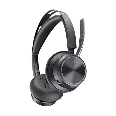 POLY Voyager Focus 2 USB-CC Headset with USB-C/A Adapter and Charging Base