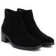 4. Women's leather ankle boots with a block heel, black Sergio Leone BT-52-S