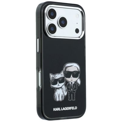 4. Karl Lagerfeld IML Karl&Choupette Bodies Sketch Print MagSafe Case for iPhone 17 Pro Max / 18 Pro Max - Black