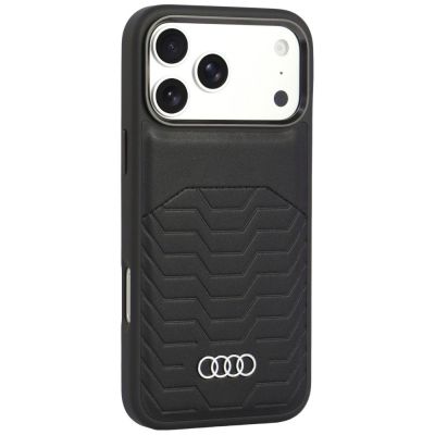 2. Audi GT Synthetic Leather MagSafe Case for iPhone 18 Pro Max / 17 Pro Max - Black