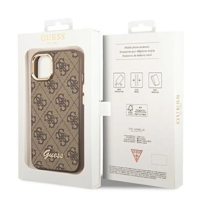 8. Guess GUHCP14MHG4SHW iPhone 14 Plus 6.7 "brown / brown hard case 4G Vintage Gold Logo