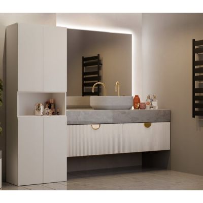 11. NEL BATHROOM COLUMN KASZMIR 1 DOOR BASKET KR SET