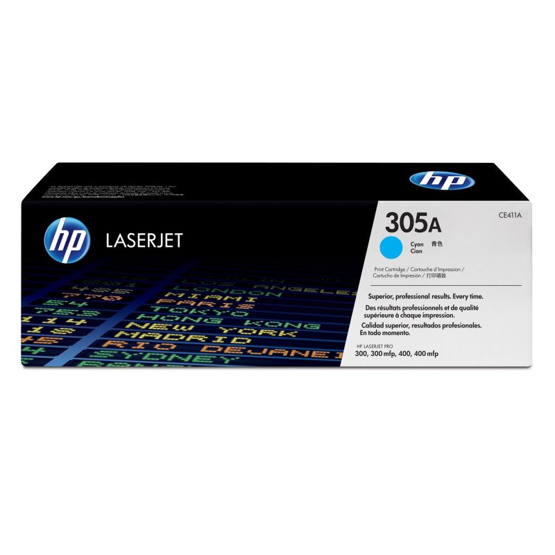 2. HP 305A original cyan LaserJet toner cartridge