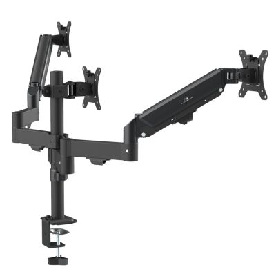 13. MACLEAN 3-Monitor Mount, Gas Spring, 17"-27", 2-8KG, Black MC-137