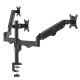 13. MACLEAN 3-Monitor Mount, Gas Spring, 17"-27", 2-8KG, Black MC-137