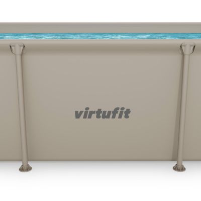 12. VIRTUFIT RECTANGULAR SWIMMING POOL 260 x 180 CM WITH FILTER PUMP BEIGE