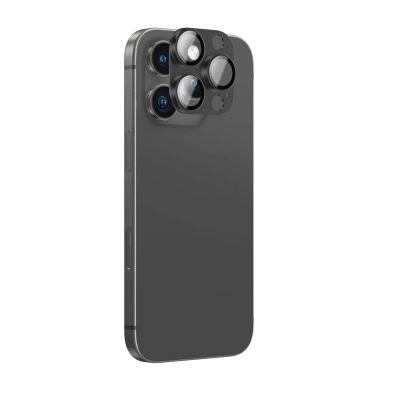 AmazingThing Aviation-Grade Alloy Tempered Glass Lens for iPhone 16 Pro / 16 Pro Max Camera Lens - Black