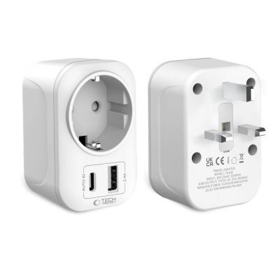 2. Tech-Protect TA100 UK Adapter - White