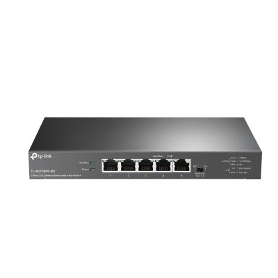 TP-Link TL-SG105PP-M2 Network Links, Unmanaged Gigabit Ethernet (10/100/1000), PoE Support, Black