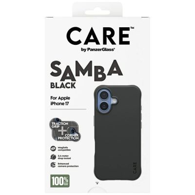 5. CARE by PanzerGlass Fashionable Samba MagSafe Case for iPhone 17 - Black
