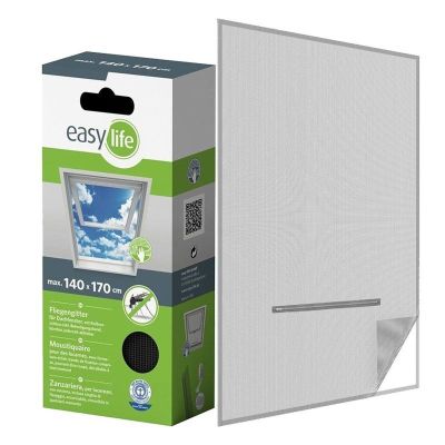 25. MOSQUITO NET WINDOW ROOF 140X170 BLACK POLYESTER + VELCRO TAPE