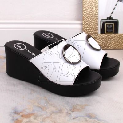 3. Filippo leather wedge sandals W DK4610 white