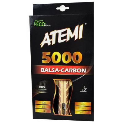 ATEMI 5000 BALSA CARBON concave Table Tennis Bat