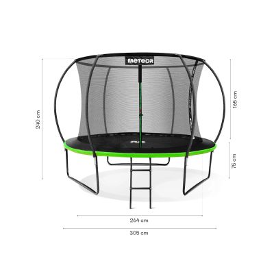 14. Meteor TRP-10ft 305cm Green Trampoline