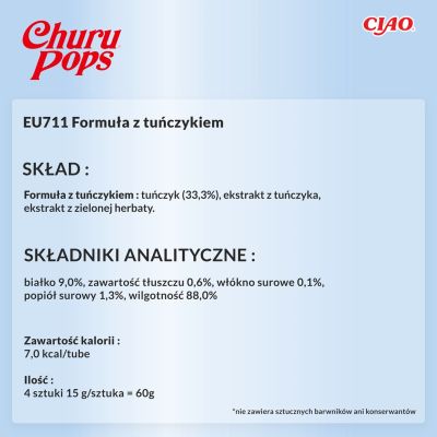 7. CHURU Pops Tuna treat for cats 4x14g