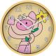 2. KIDS WALL CLOCK 22.5 CM PIG