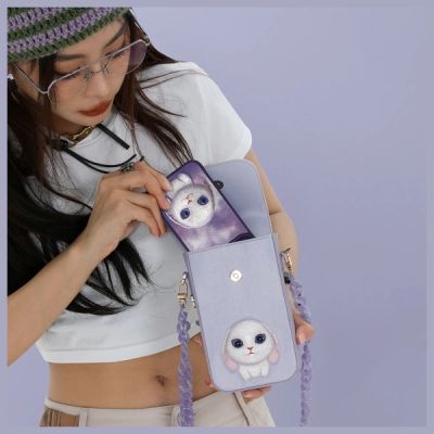 7. Nimmy Big Eyed Pet 2.0 Rabbit Phone Bag - Purple