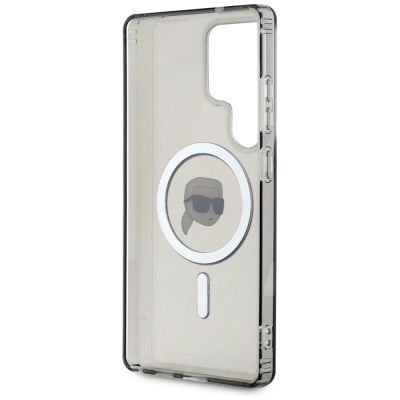 7. Case Karl Lagerfeld Button Karl Head Printed Logo MagSafe Samsung Galaxy S25 Ultra black