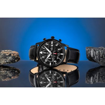 5. Giewont Chronograph Sapphire Black Men's Watch GW5630-A1