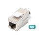 6. Digitus CAT 6A Keystone Module, Shielded, Tool-less Mounting Connector - 8 pcs.
