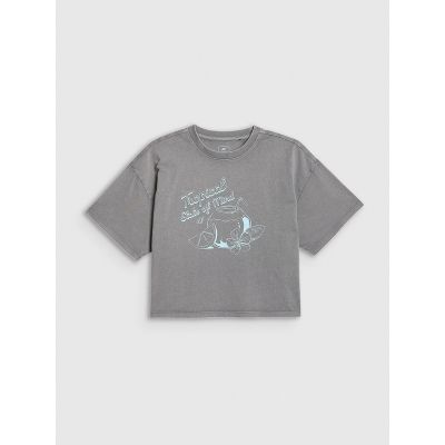 5. Girls' cotton T-shirt 4F 4FJRSS26TTSHF3983-25S