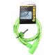 4. DUNLOP GREEN SPIRAL BIKE LOCK WITH KEY, HOSE, 18MMx80CM