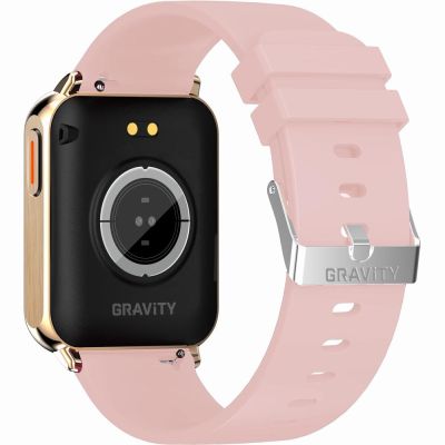 11. Smartwatch Gravity Rose Gold Pink 2 Straps GT17-1