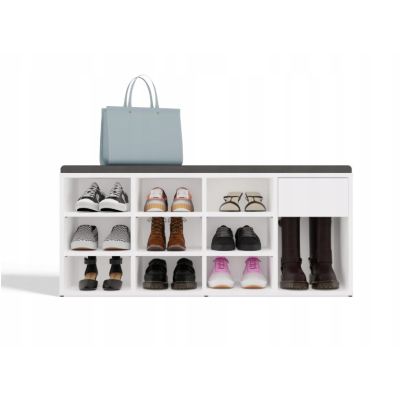 5. TALLIN WHITE SHOE CABINET