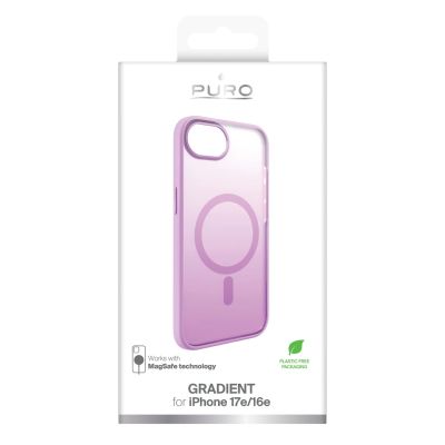 2. Puro Gradient MagSafe Silicone Case for iPhone 16e/17e - Pink