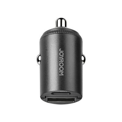 3. Joyroom JR-CCN18 65W A+C Pull-Ring Style Mini Car Charger Black
