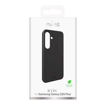 4. Puro Icon Silicone Case for Samsung Galaxy S25+ - Black